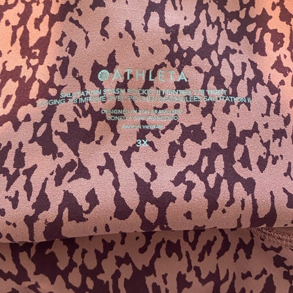 Athleta Salutation Stash Pocket II Printed7/8 Tight Legging Women’s 3X Plus - Picture 6 of 11